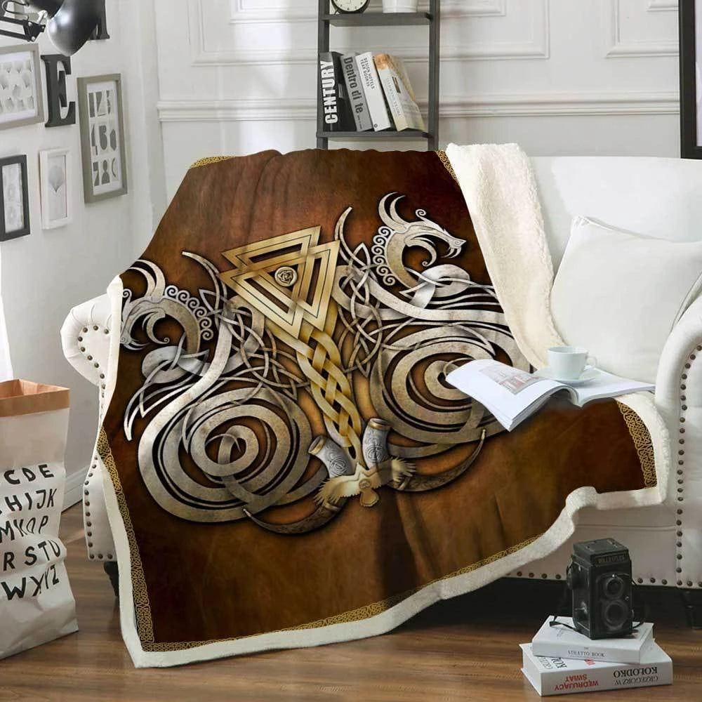 Fenrir Wolf Viking CL15100012MDF Sherpa Fleece Blanket