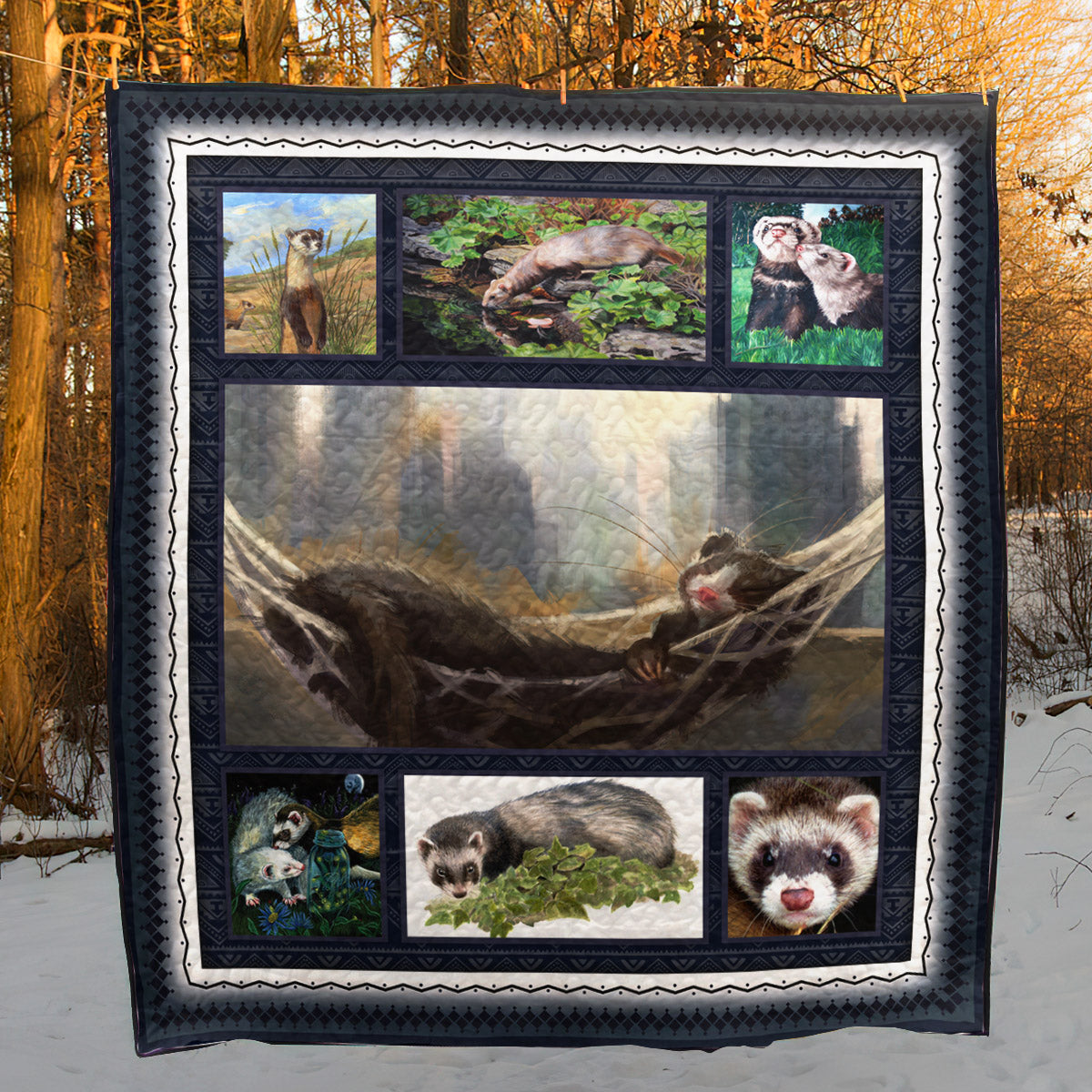 Ferret CL11110155MDQ Quilt Blanket