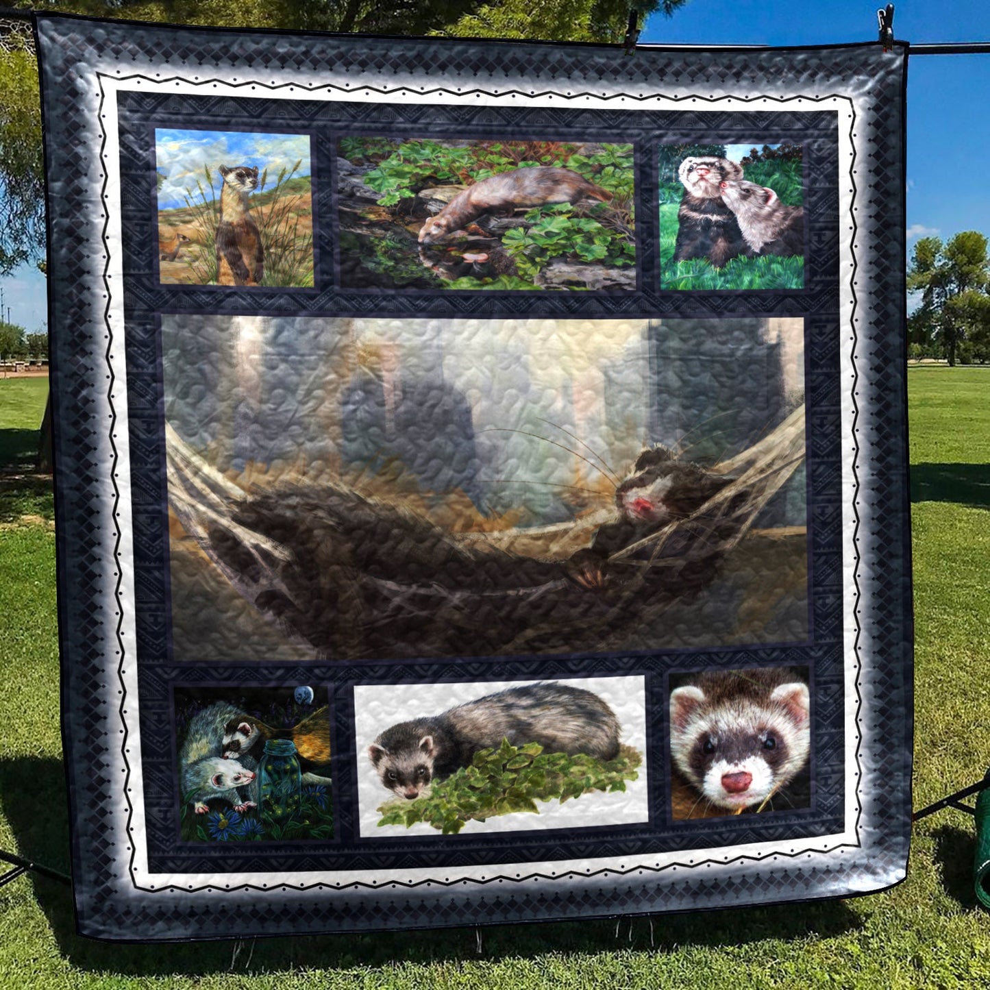 Ferret CL11110155MDQ Quilt Blanket