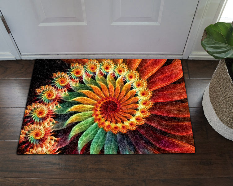 Fibonacci Spiral Art Fractal VD16100108D Non-slip Door mats