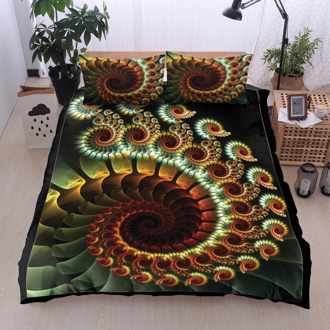 Fibonacci Spiral Art Fractal VD16100143B Bedding Sets