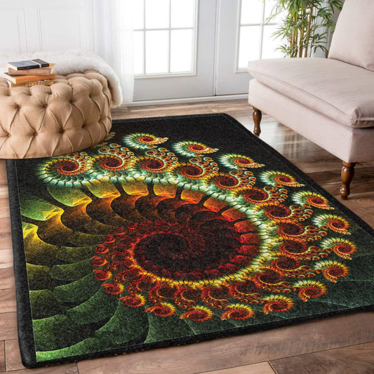 Fibonacci Spiral Art Fractal VD1610146R Rug