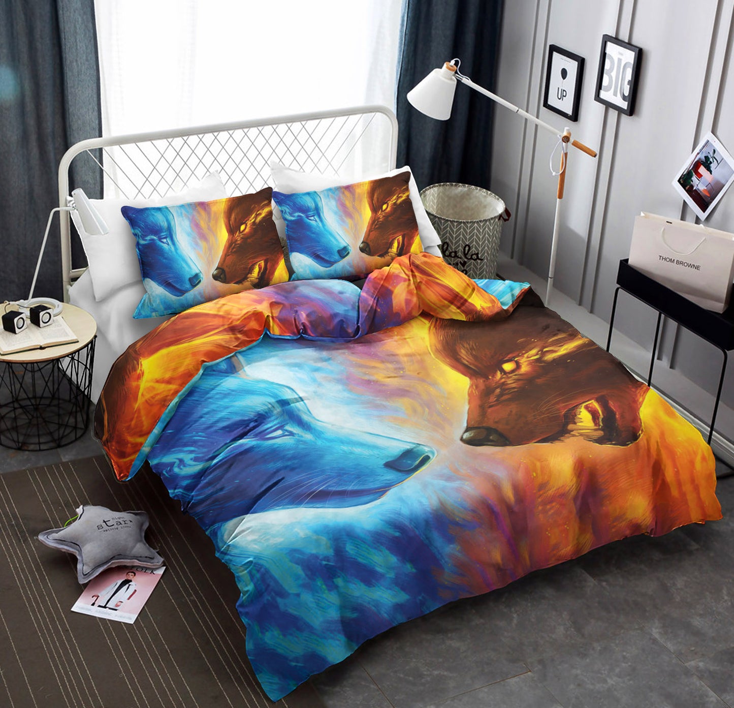 Fire And Ice Wolves CLP160829 Bedding Sets