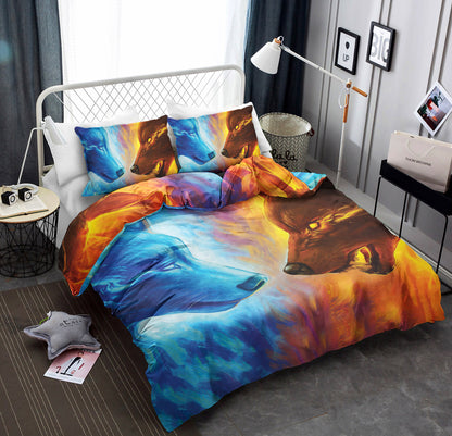Fire And Ice Wolves CLP160829 Bedding Sets