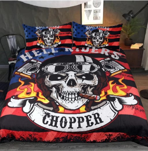 Fire Skull Motorcycle CL23100146MDB Bedding Sets