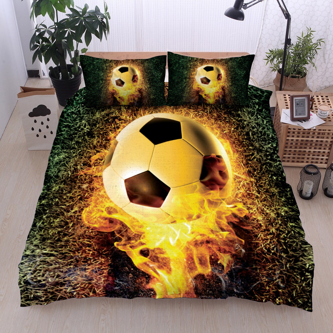 Fire Soccer Ball DN1911046B Bedding Sets