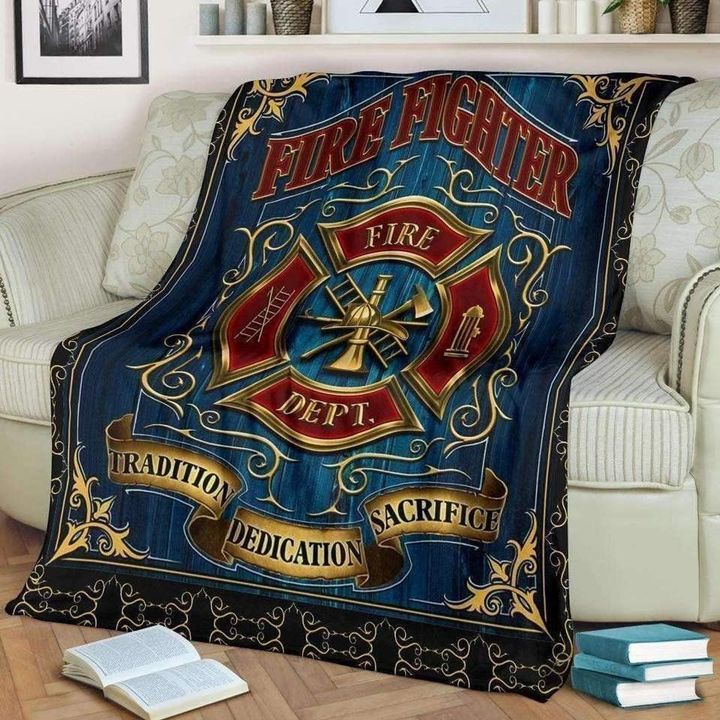 Firefighter CL260838MDF Sherpa Fleece Blanket