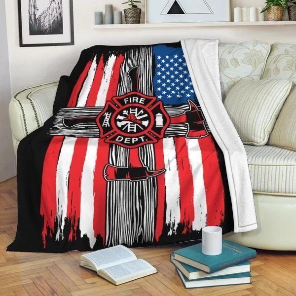 Firefighter CLA140819 Sherpa Fleece Blanket