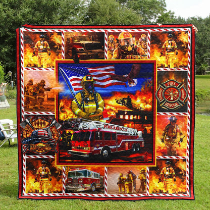 Firefighter Quilt Blanket HN051102T