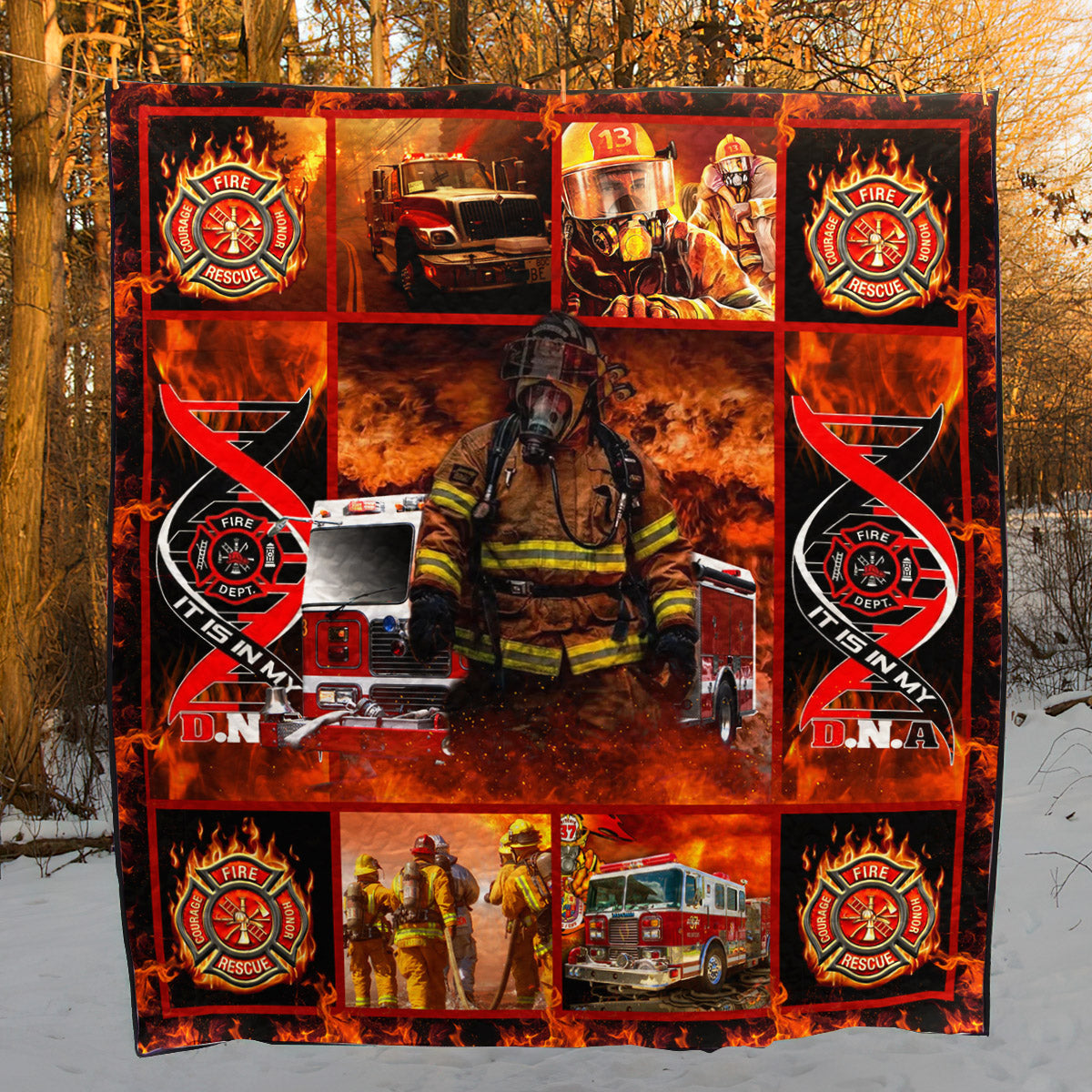 Firefighter Quilt Blanket HN081102T