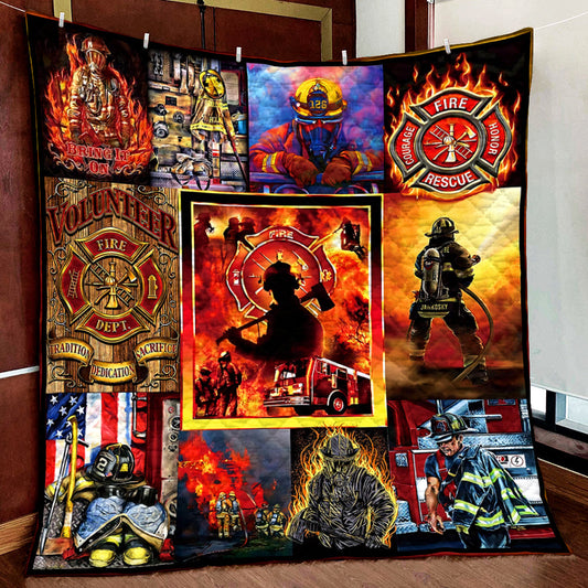 Firefighter Quilt Blanket MN041108