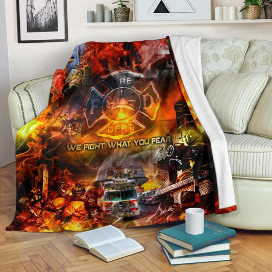 Firefighter CL11120483MDF Sherpa Fleece Blanket