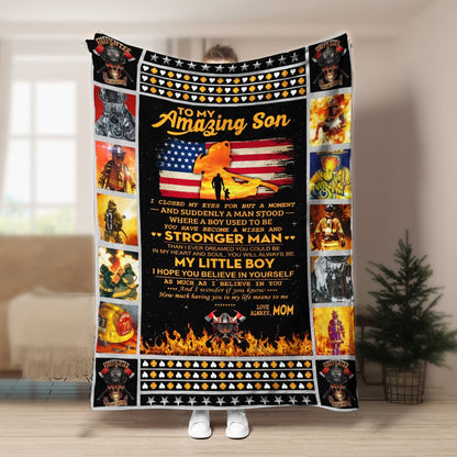 Firefighter CL260839MDF Sherpa Fleece Blanket
