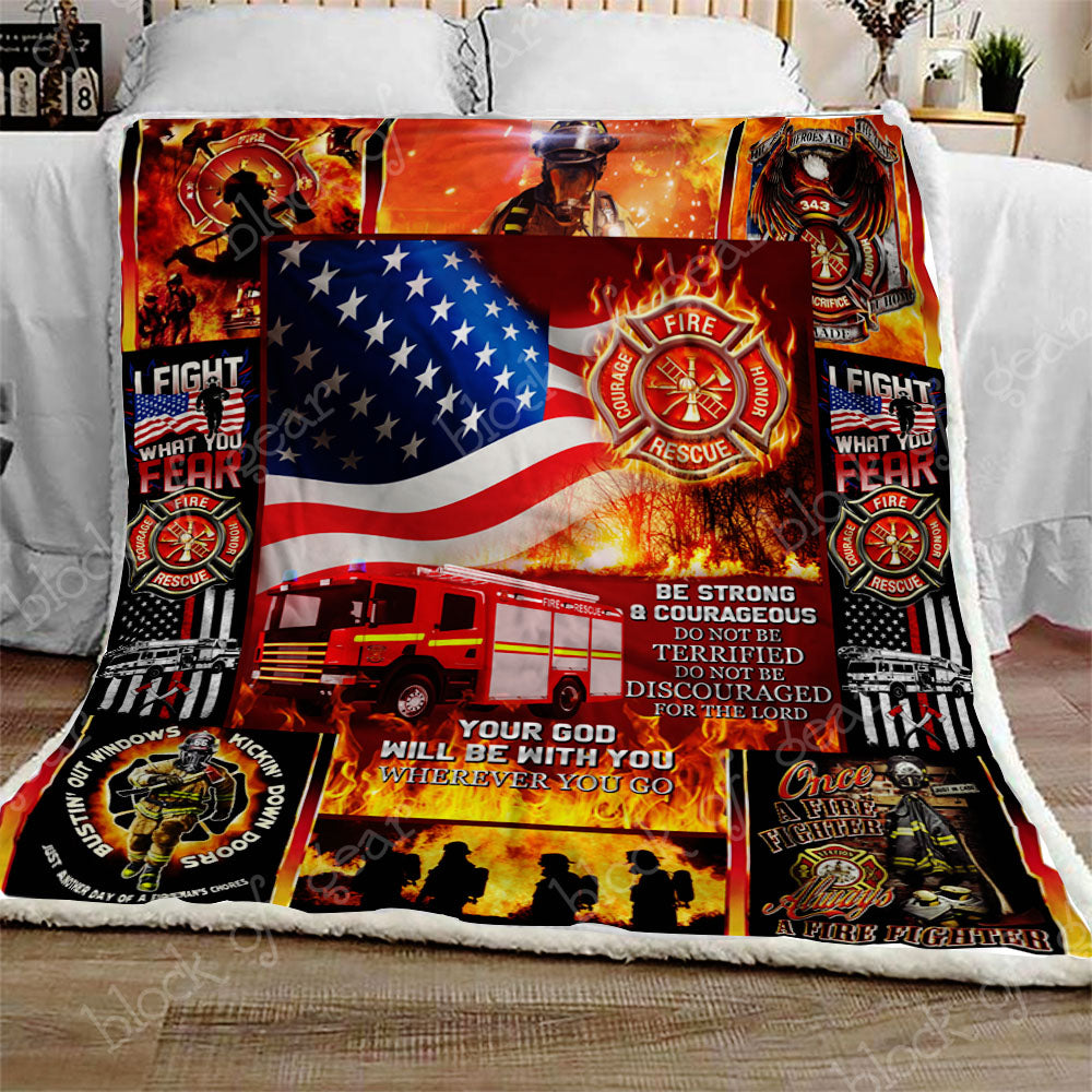 Firefighter CL301050MDF Sherpa Fleece Blanket