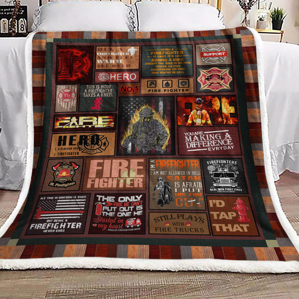 Firefighter NT2109107F Sherpa Fleece Blanket
