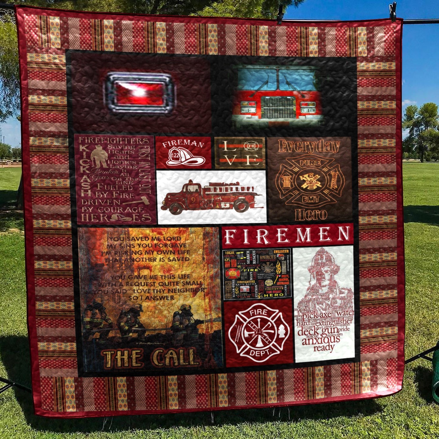 Fireman Call CLA31100212Q Quilt Blanket