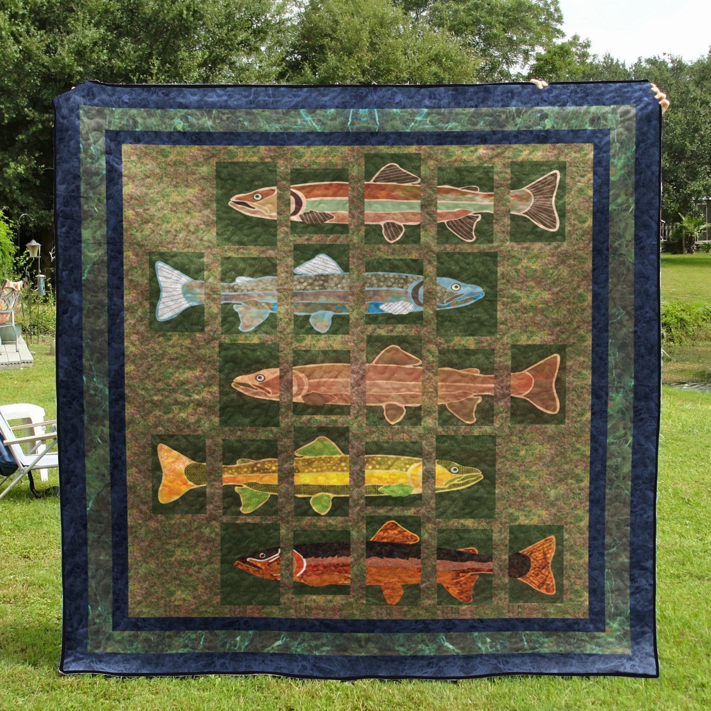 Fish CLM0910076 Quilt Blanket