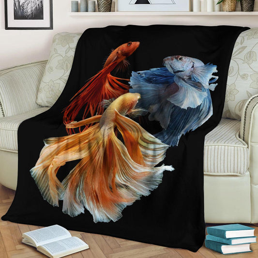 Fish DD260864F Sherpa Fleece Blanket