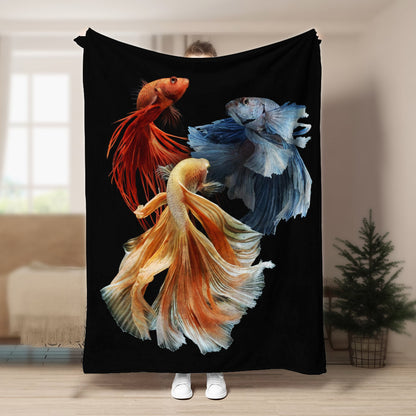 Fish DD260864F Sherpa Fleece Blanket