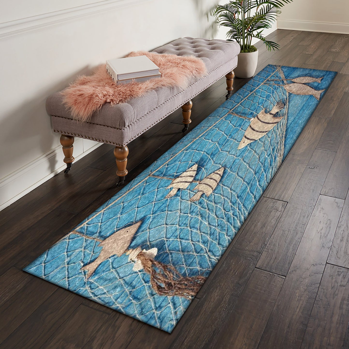 Fishes CLP0810035R Runner Rug