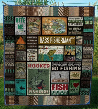 Fishing CL28100710MDQ Quilt Blanket