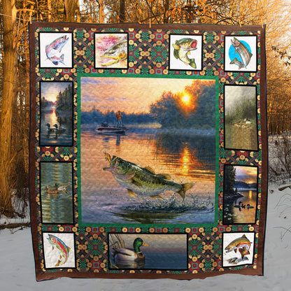 Fishing Fishing On Lake CL08110190MDQ Quilt Blanket