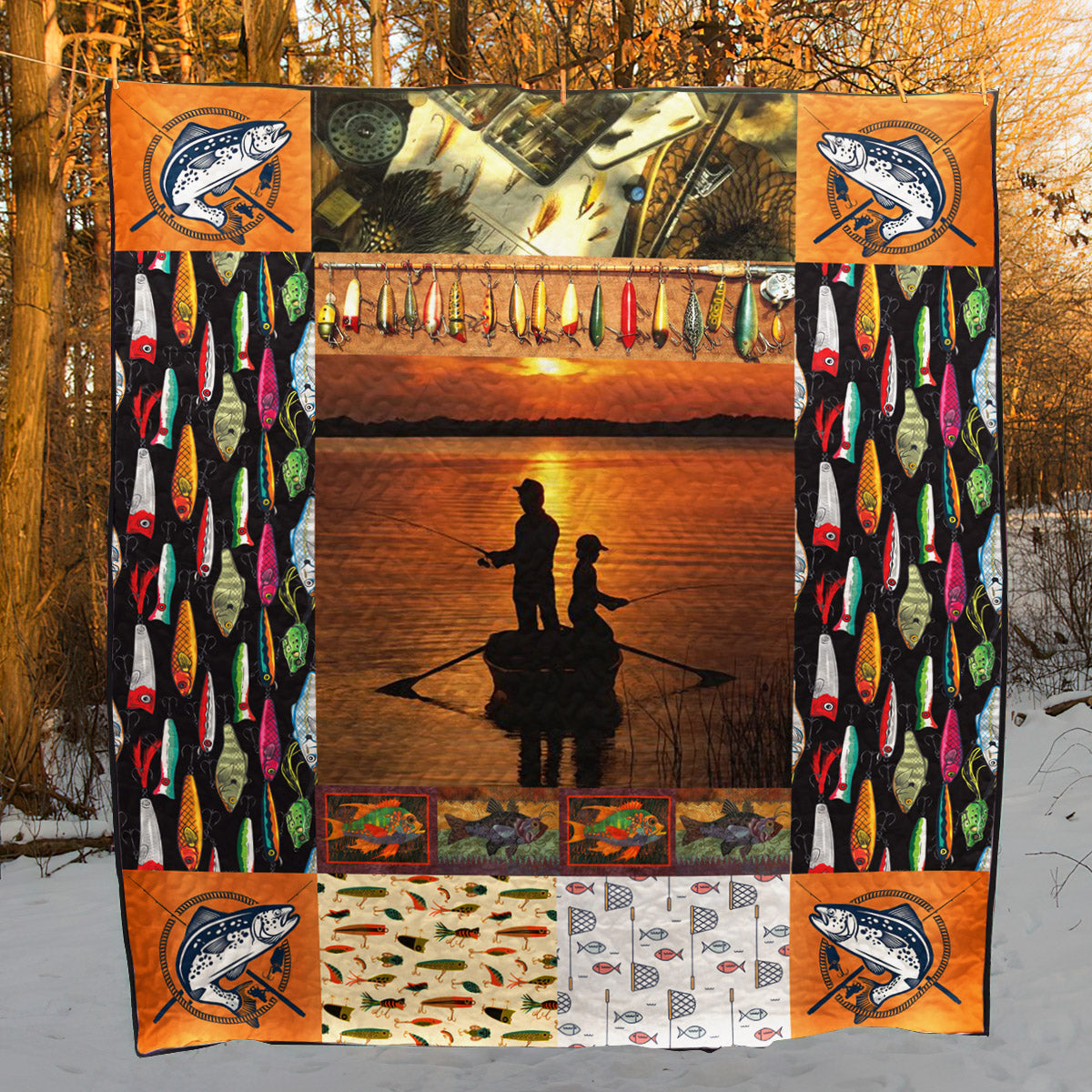 Fishing TD2809516 Quilt Blanket