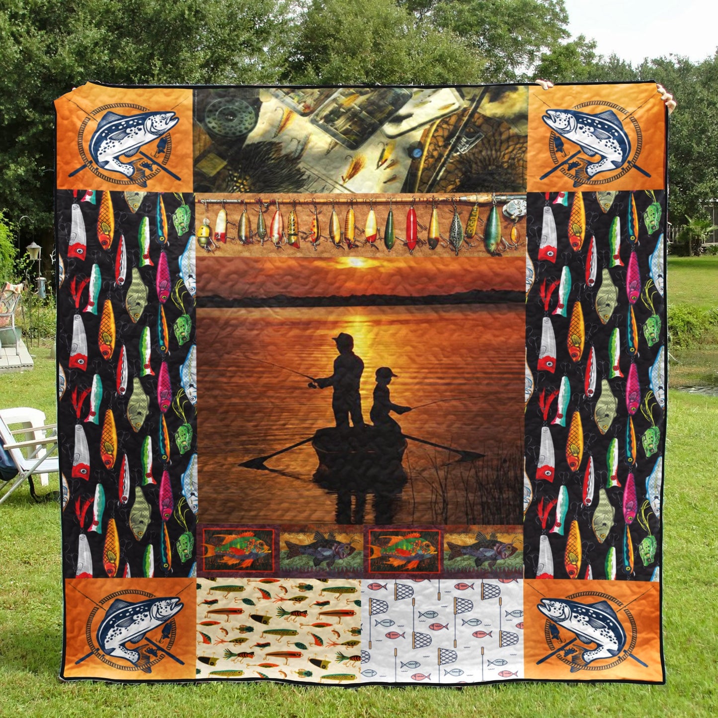 Fishing TD2809516 Quilt Blanket