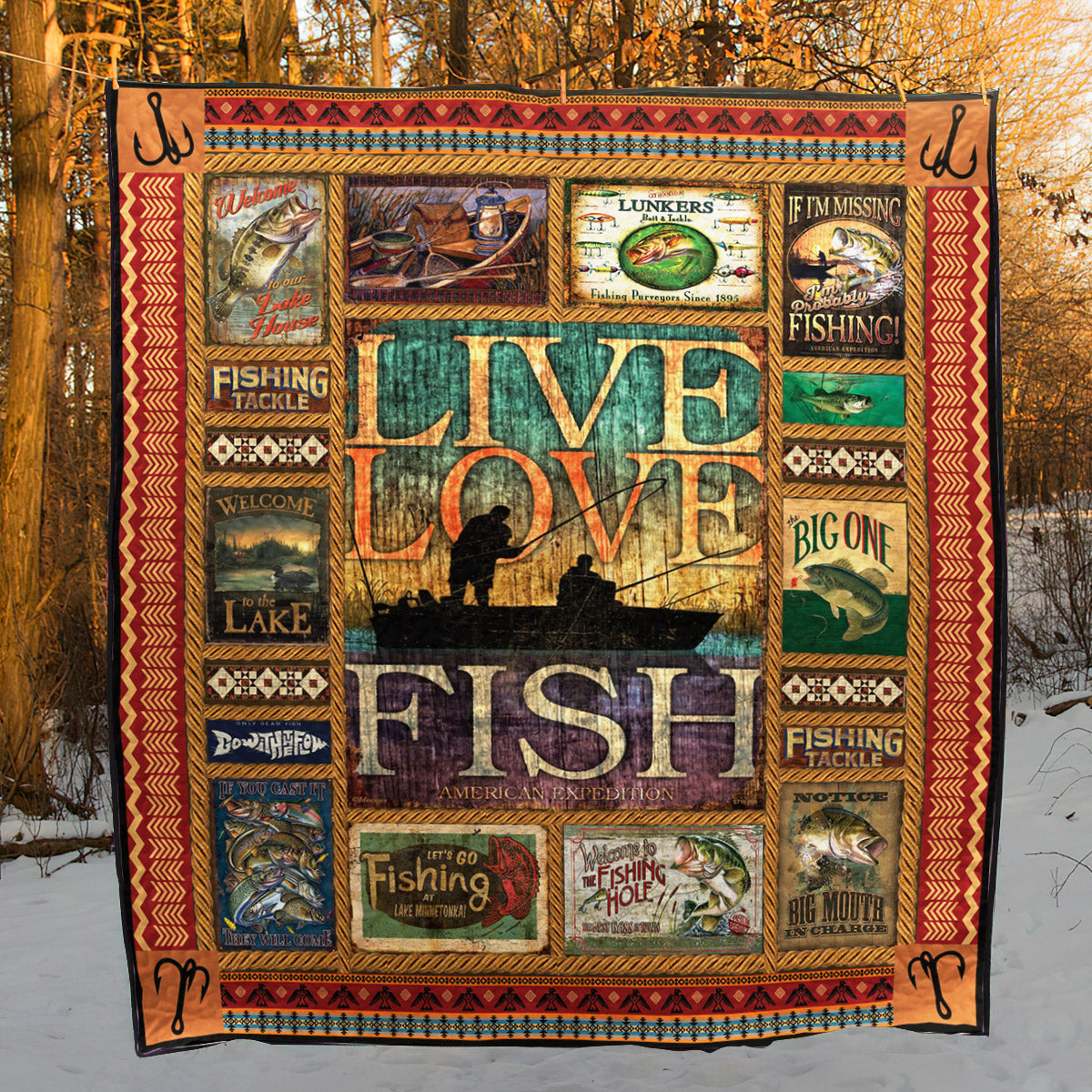 Fishing YH2510159 Quilt Blanket