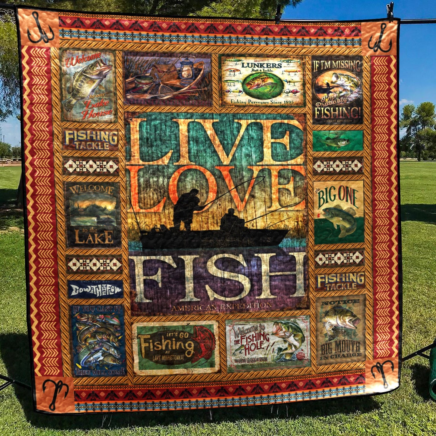 Fishing YH2510159 Quilt Blanket