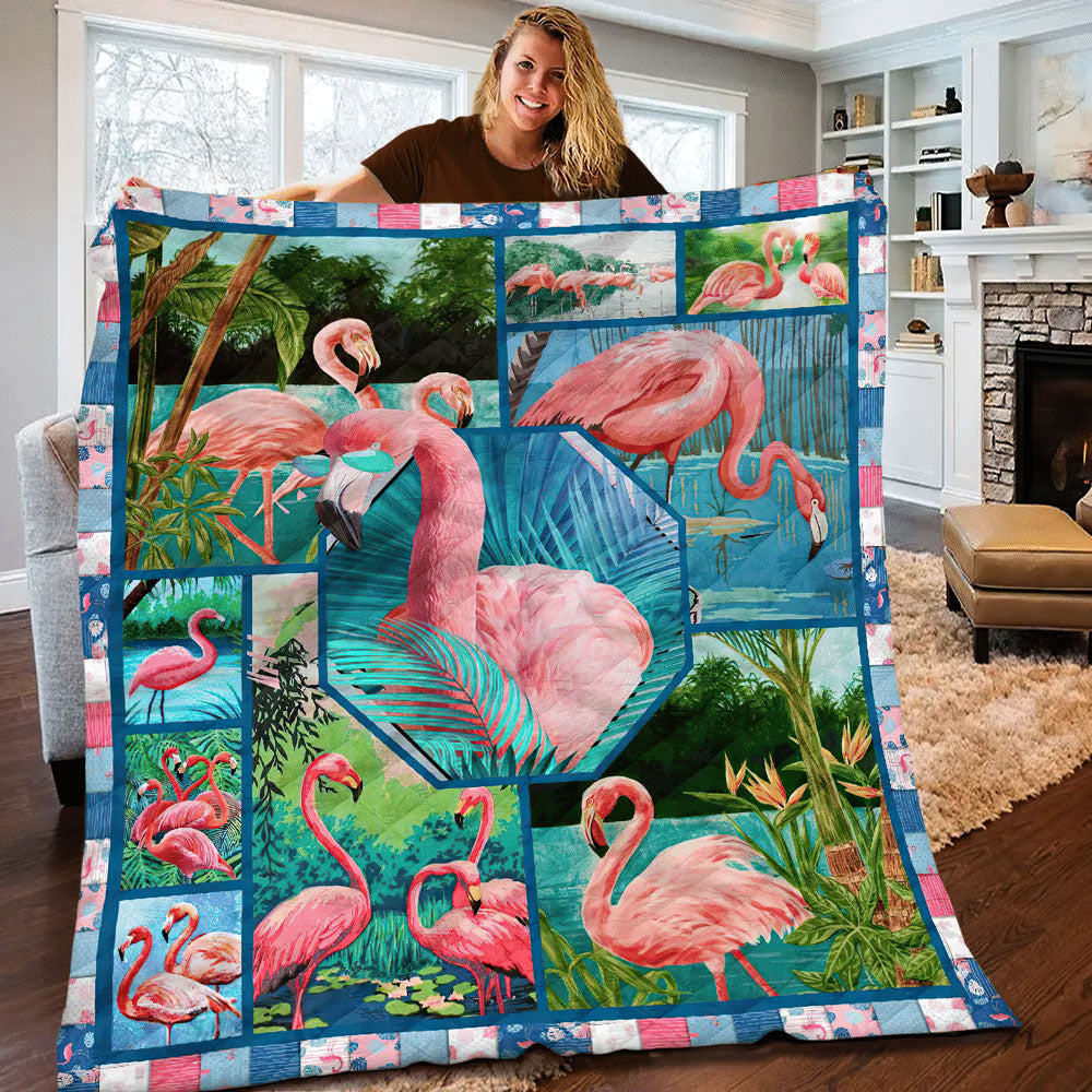 Flamingo Lady ND271006 Quilt Blanket