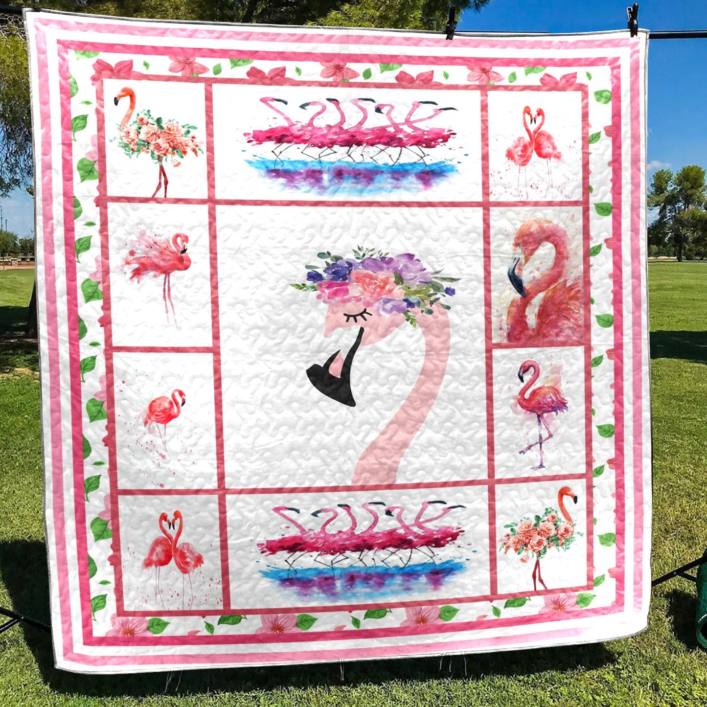 Flamingo CLH1610010Q Quilt Blanket