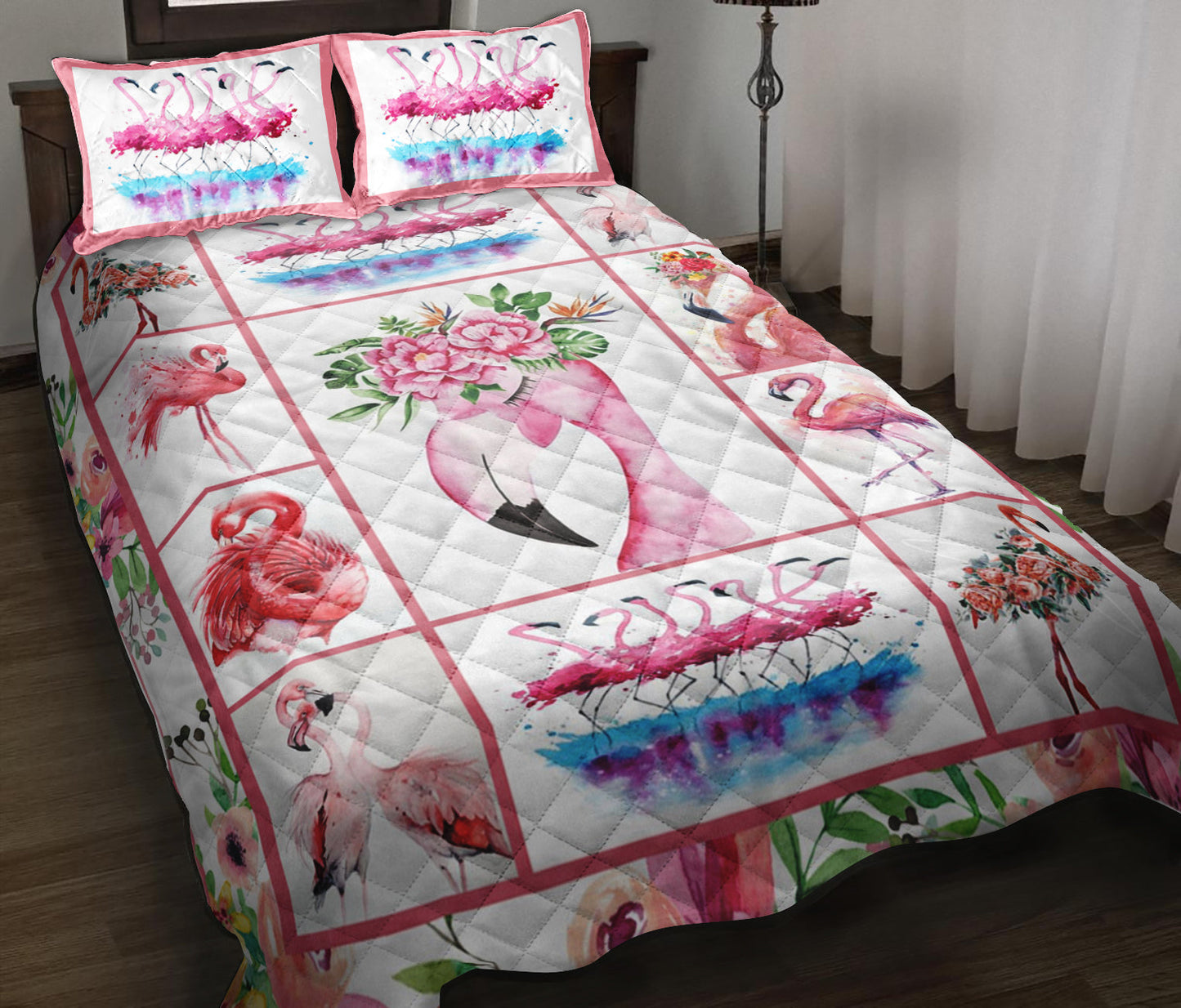 Flamingo Lady Quilt Bedding Set ND170904