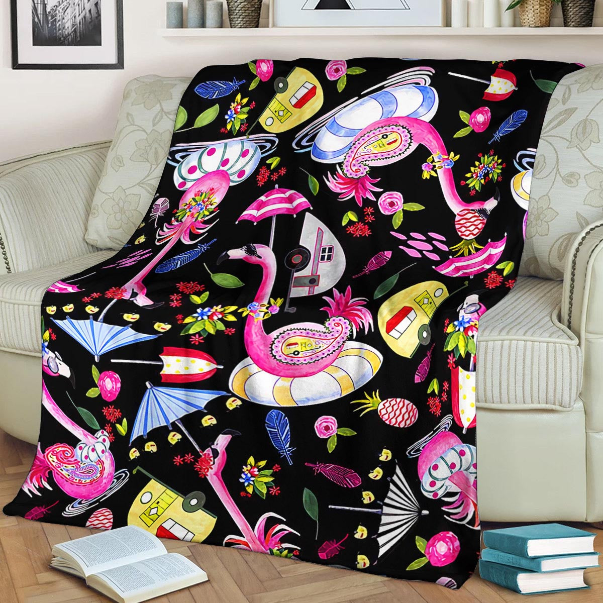 Flamingo BL240833F Sherpa Fleece Blanket