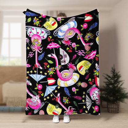 Flamingo BL240833F Sherpa Fleece Blanket