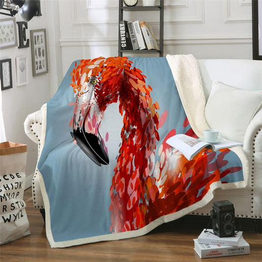 Flamingo CLA0910240F Sherpa Fleece Blanket