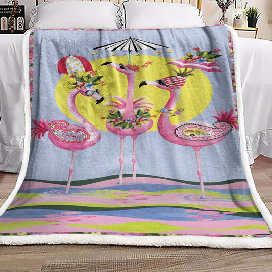 Flamingo DD270965F Sherpa Fleece Blanket