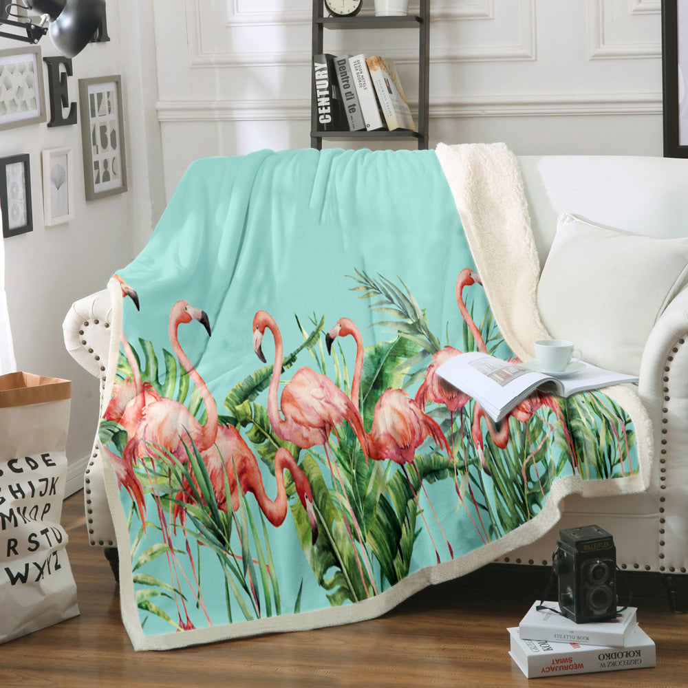 Flamingo HM1210146TT Sherpa Fleece Blanket