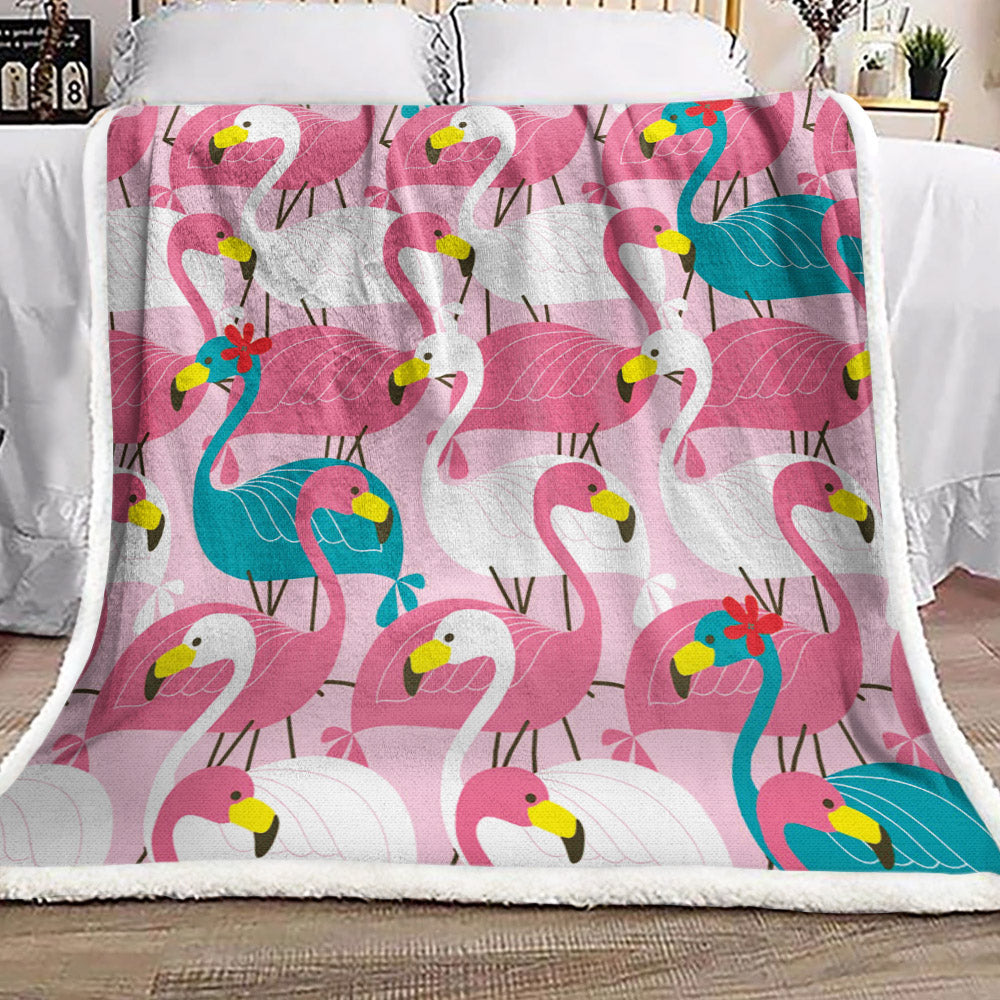 Flamingo ML091065F Sherpa Fleece Blanket