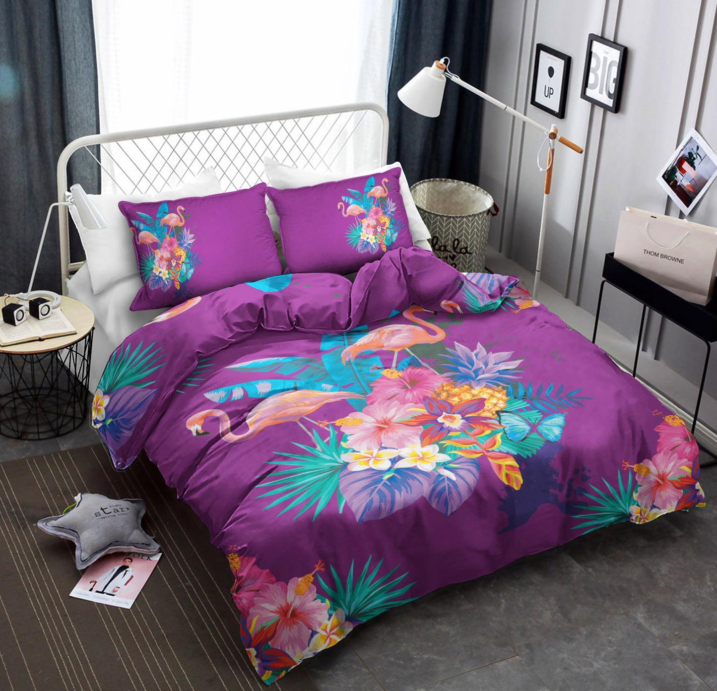 Flamingo Purple Jungle CLA19100655B Bedding Sets