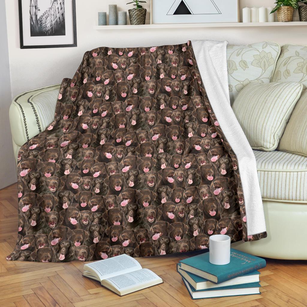 Flat Coated Retriever CLM0712229S Sherpa Fleece Blanket