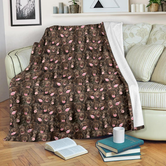 Flat Coated Retriever CLM0712229S Sherpa Fleece Blanket