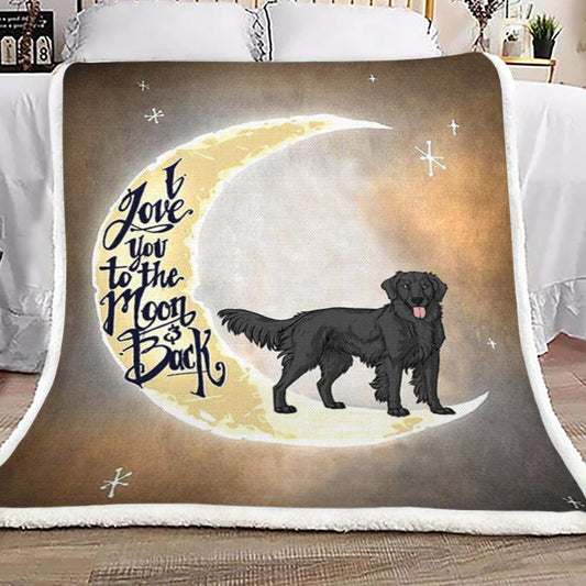 Flat Coated Retriever HM3009058TT Sherpa Fleece Blanket