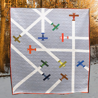 Flight Airpalne School CLP1111183Q Quilt Blanket