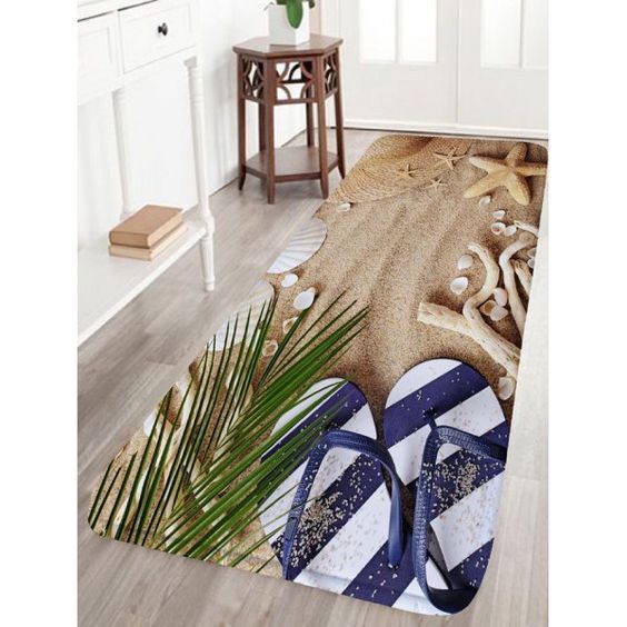 Flip Up Rug Flip Flop Ond The Sand CLP0810040R Runner Rug – Charming Favor