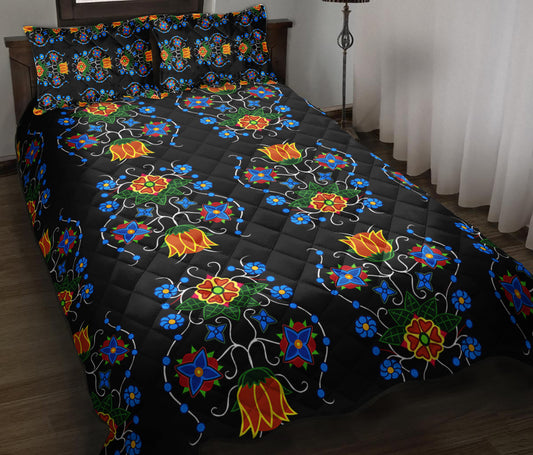 Floral Beadwork Quilt Bedding Set TM150901