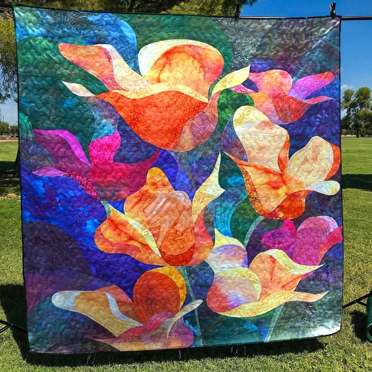 Floral CLA1510119Q Quilt Blanket