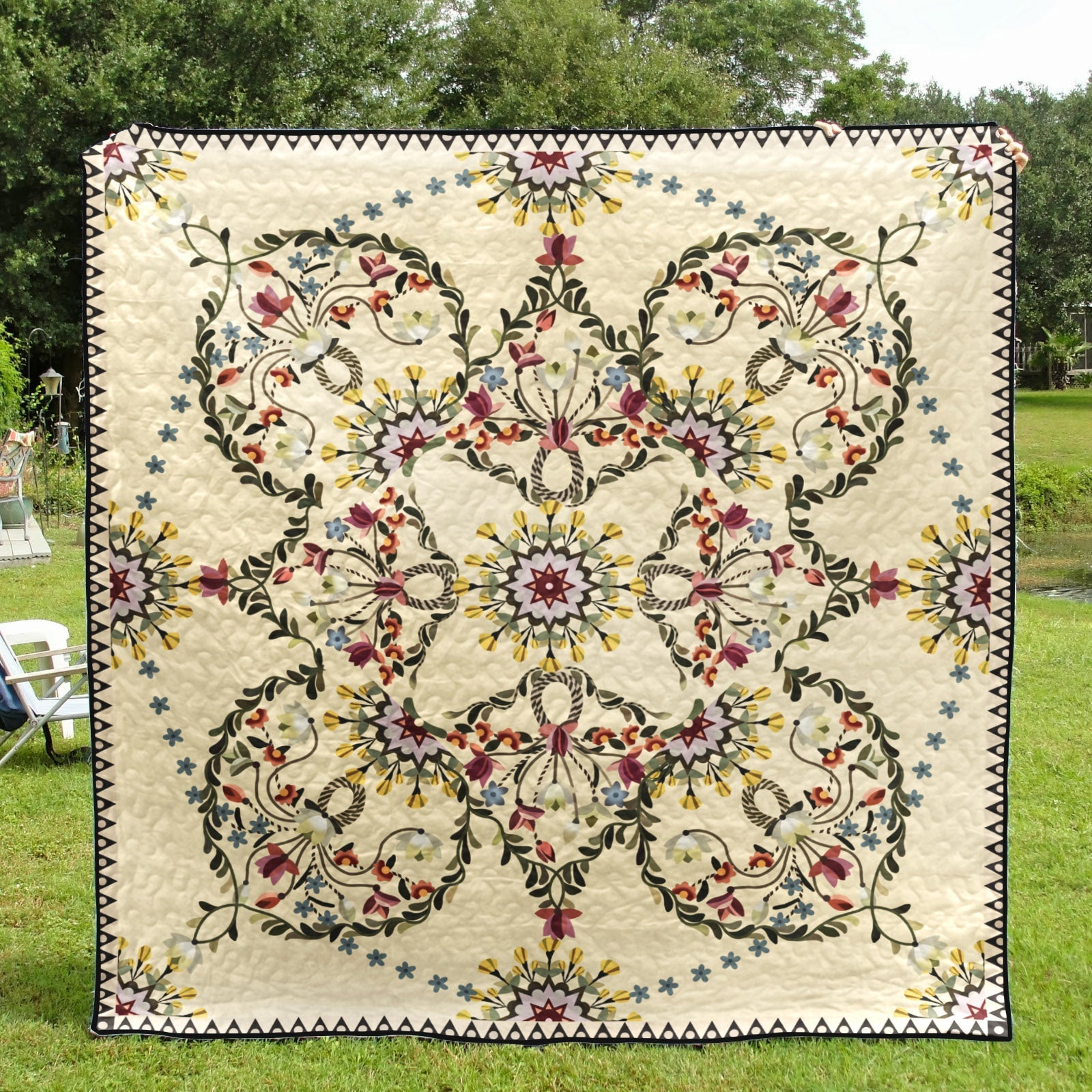 Dazzling Flowers Quilted Blanket NCU0VL392 main image 0