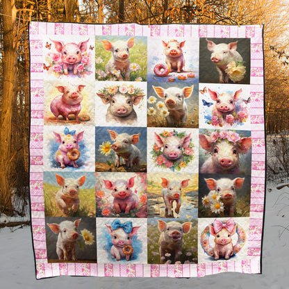 Floral Pig Blanket Pk270507 Art Quilt