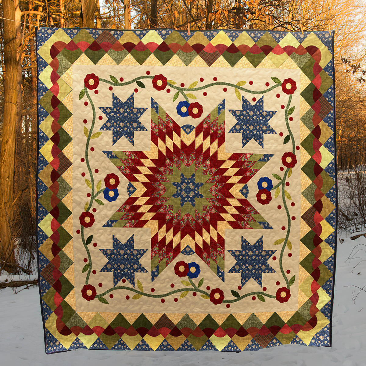 Flower Star Quilt Blanket TN180502D